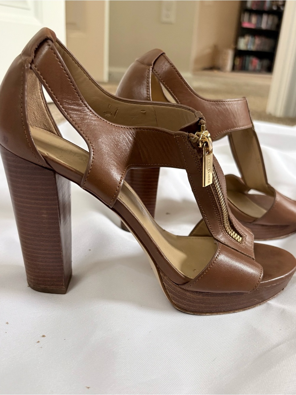 Michael Kors - Zip Front Block Heel Sandals